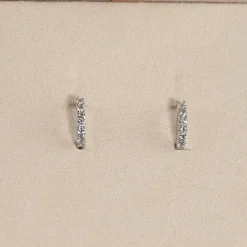 PRONG DIAMOND CREOL EARRING - 0.35ct - WG
