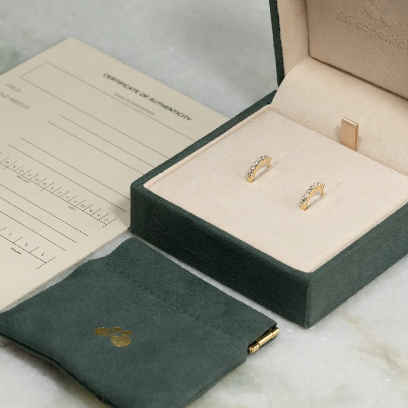 PRONG DIAMOND CREOL EARRING - 0.35ct - YG