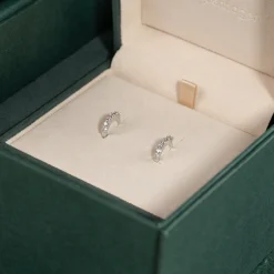 PRONG DIAMOND CREOL EARRING - 0.35ct - WG