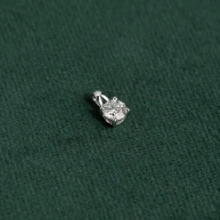 PRONG SOLITAIRE DIAMOND PENDANT - 0.5ct - WG