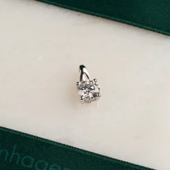 PRONG SOLITAIRE DIAMOND PENDANT - 1.0ct - WG