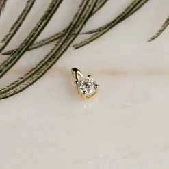 PRONG SOLITAIRE DIAMOND PENDANT - 0.75ct - YG