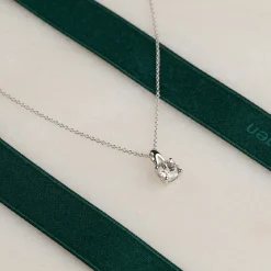 PRONG SOLITAIRE DIAMOND PENDANT - 1.0ct - WG