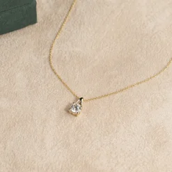 PRONG SOLITAIRE DIAMOND PENDANT - 1.0ct - YG