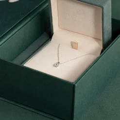 PRONG SOLITAIRE DIAMOND PENDANT - 0.5ct - WG