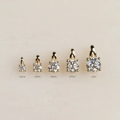 PRONG SOLITAIRE DIAMOND PENDANT - 1.0ct - YG