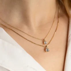 PRONG SOLITAIRE DIAMOND PENDANT - 0.75ct - YG