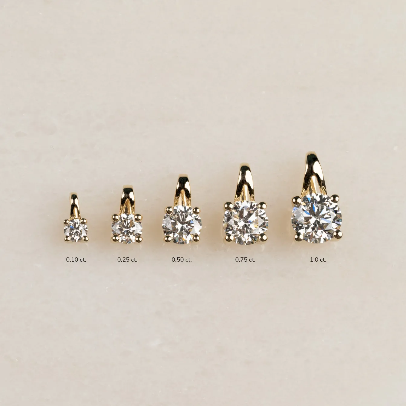PRONG SOLITAIRE DIAMOND PENDANT - 1.0ct - YG