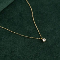 PRONG SOLITAIRE DIAMOND PENDANT - 0.25ct - YG