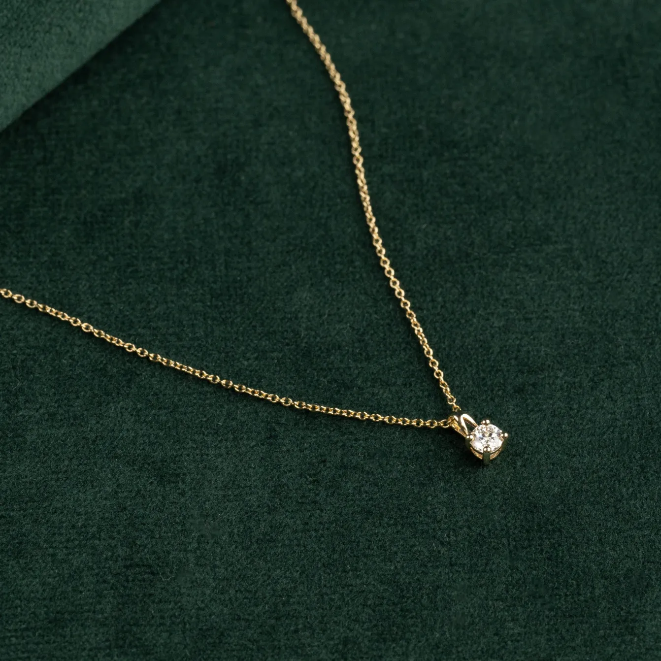 PRONG SOLITAIRE DIAMOND PENDANT - 0.25ct - YG