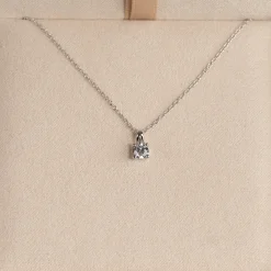 PRONG SOLITAIRE DIAMOND PENDANT - 0.25ct - WG