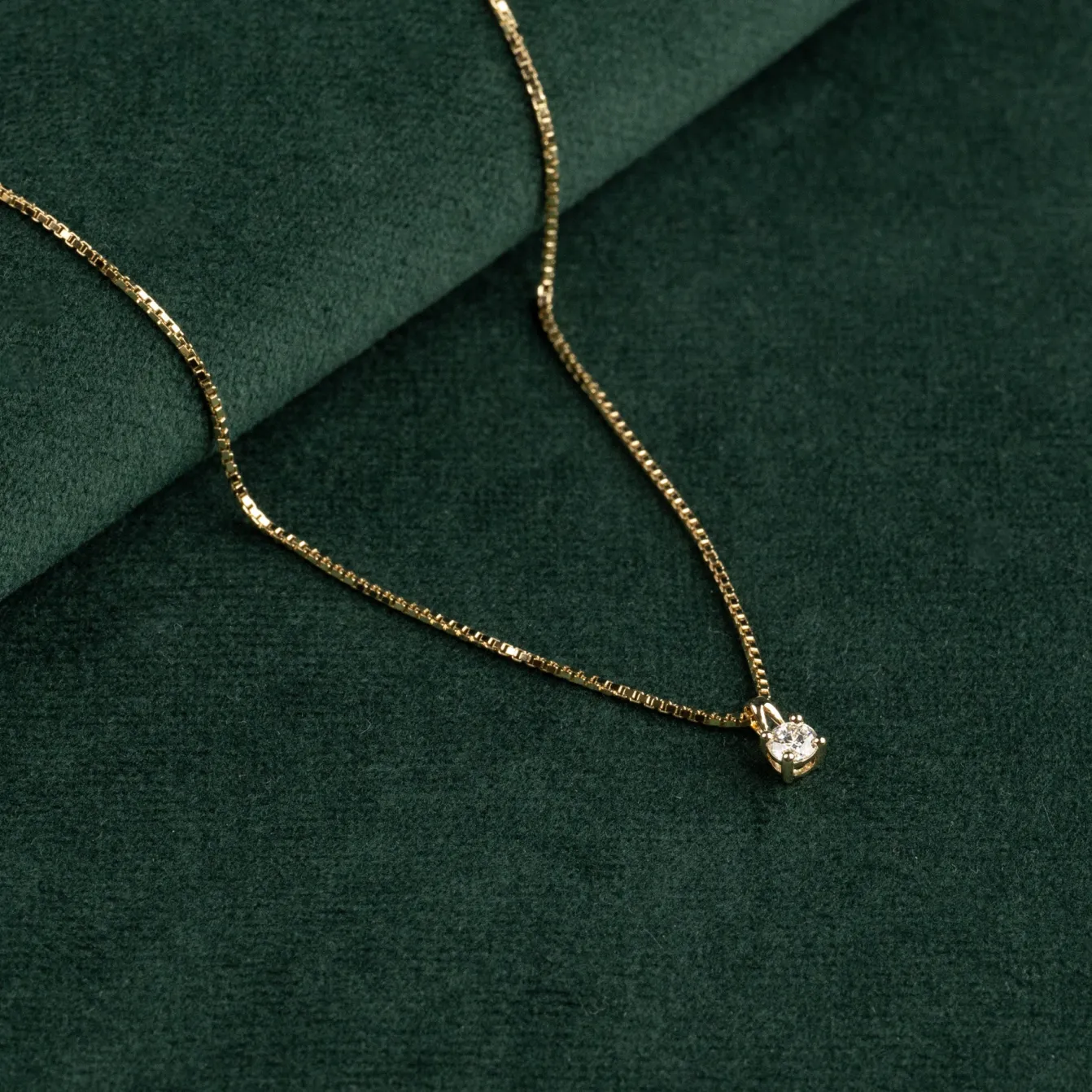 PRONG SOLITAIRE DIAMOND PENDANT - 0.25ct - YG