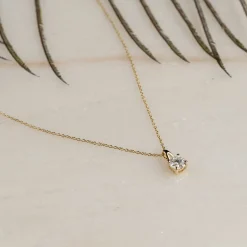 PRONG SOLITAIRE DIAMOND PENDANT - 0.75ct - YG