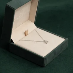 PRONG SOLITAIRE DIAMOND PENDANT - 0.5ct - WG
