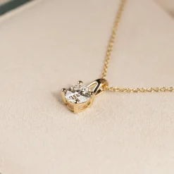 PRONG SOLITAIRE DIAMOND PENDANT - 1.0ct - YG