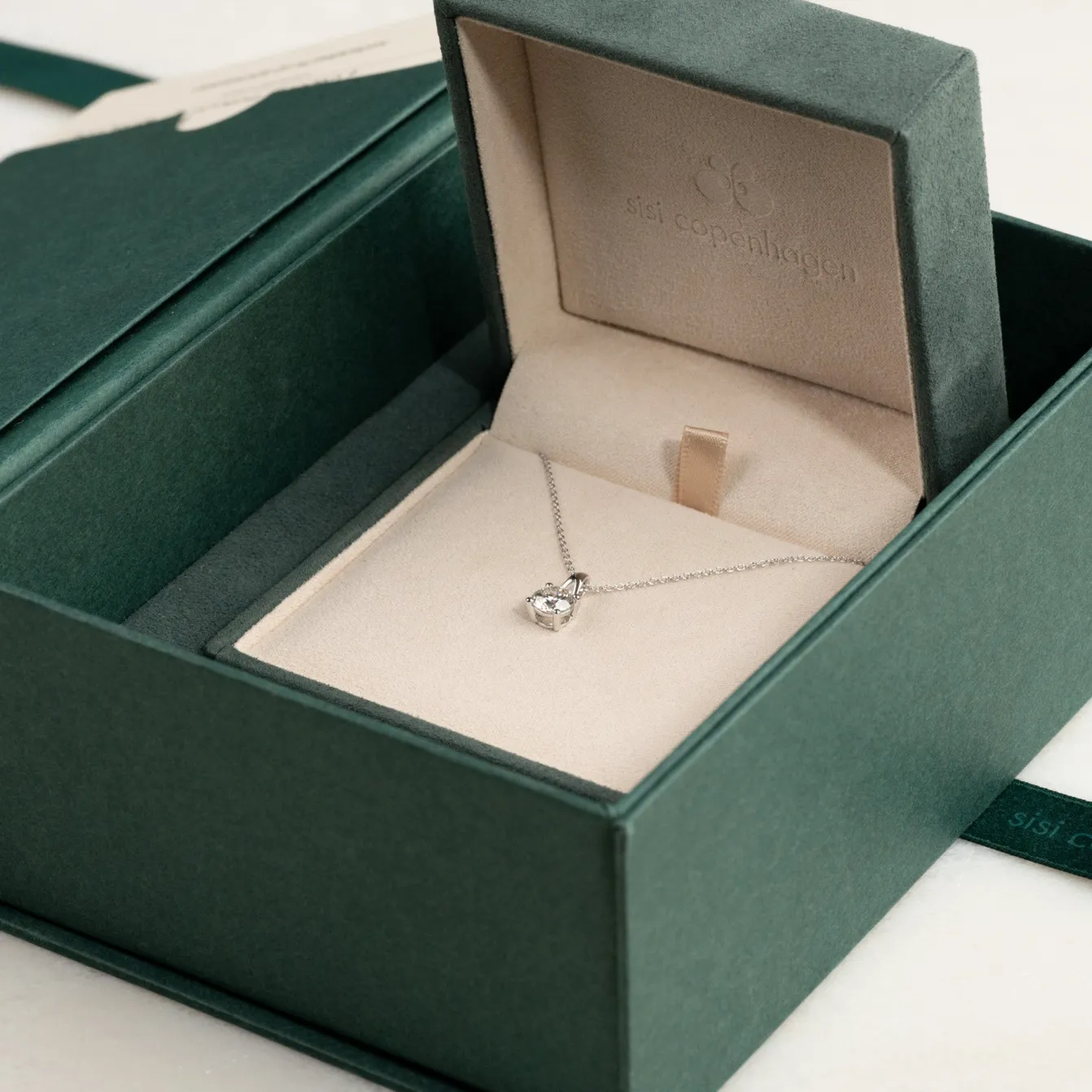 PRONG SOLITAIRE DIAMOND PENDANT - 1.0ct - WG