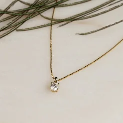 PRONG SOLITAIRE DIAMOND PENDANT - 0.75ct - YG