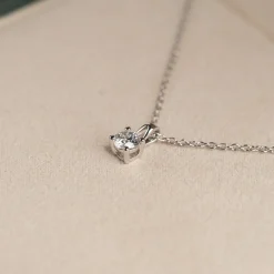 PRONG SOLITAIRE DIAMOND PENDANT - 0.25ct - WG