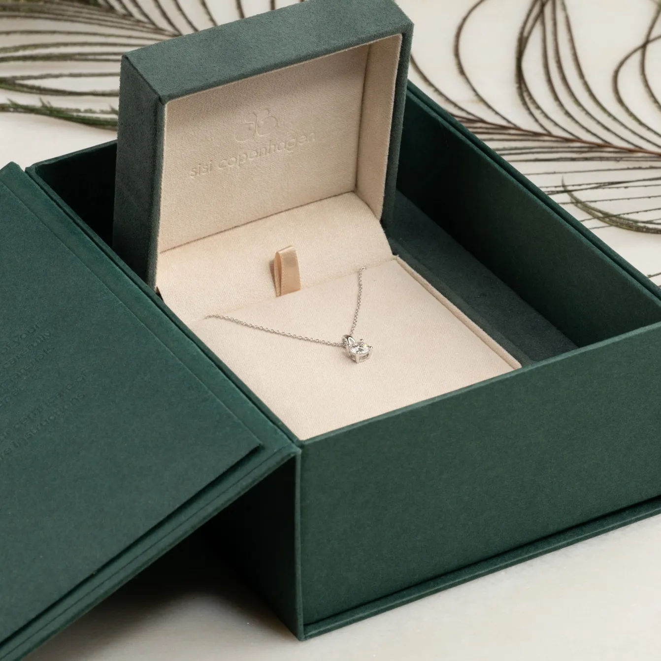 PRONG SOLITAIRE DIAMOND PENDANT - 0.75ct - WG