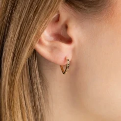 RAMONA SOLID GOLD HUGGIE EARRING