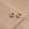 REBEKKA CRYSTAL GOLDEN CREOL EARRING - Sisi Copenhagen