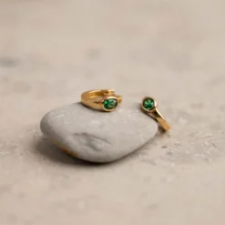 REBEKKA GREEN GOLDEN CREOL EARRING - Sisi Copenhagen