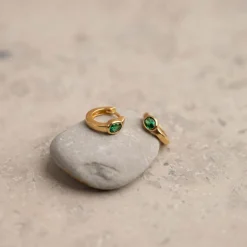 REBEKKA GREEN GOLDEN CREOL EARRING - Sisi Copenhagen