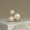 REGINA PEARL SOLID GOLD RING