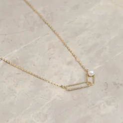 RIVA PEARL SOLID GOLD NECKLACE