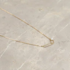 RIVA PEARL SOLID GOLD NECKLACE