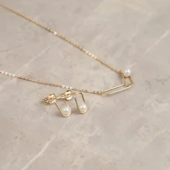 RIVA PEARL SOLID GOLD NECKLACE