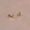 RIVET HEART SOLID GOLD STUD EARRING - Sisi Copenhagen