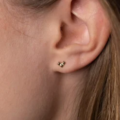 RIVET HEART SOLID GOLD STUD EARRING - Sisi Copenhagen