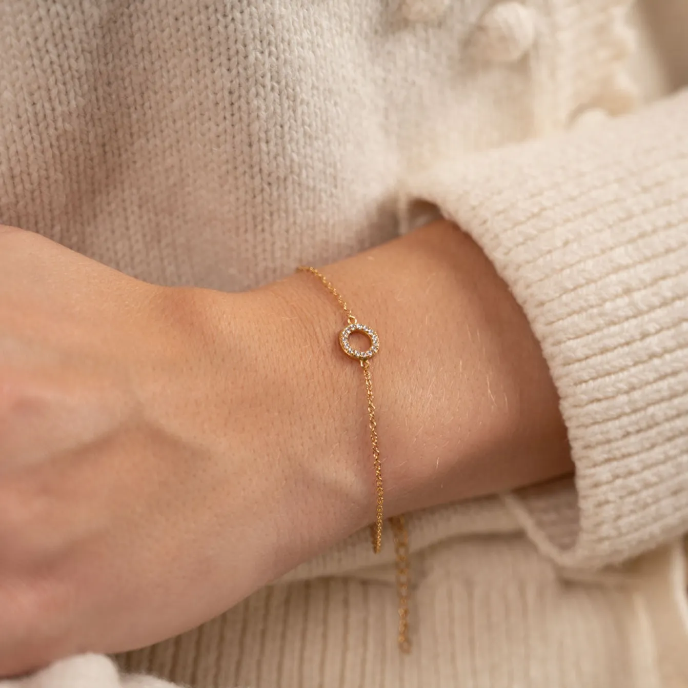 ROBERTA CRYSTAL GOLDEN BRACELET - Sisi Copenhagen