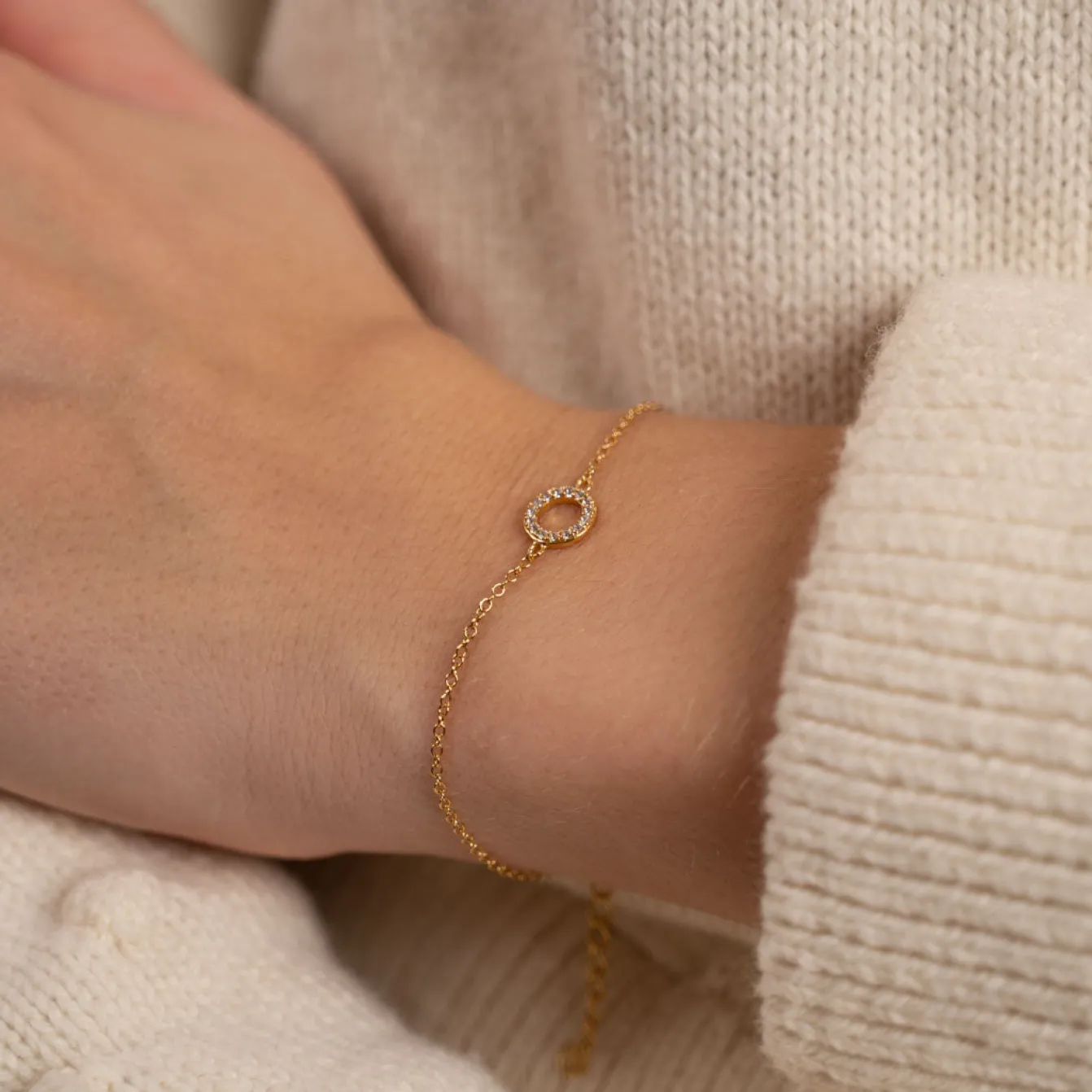 ROBERTA CRYSTAL GOLDEN BRACELET - Sisi Copenhagen
