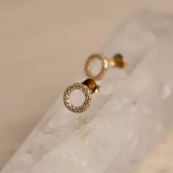 Roberta crystal øreringe i 18 karat forgyldt sterlingsølv | Sisi Copenhagen