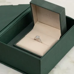 ROUND HALO ALLIANCE DIAMOND RING - 1.2ct - WG