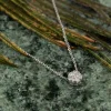 ROUND PAVE DIAMOND PENDANT - 0.2ct - WG