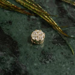 ROUND PAVE DIAMOND PENDANT - 0.45ct - YG