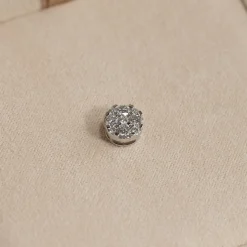 ROUND PAVE DIAMOND PENDANT - 0.45ct - WG