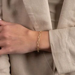 ROXANNE SOLID GOLD BRACELET - B&T Kustom Designs