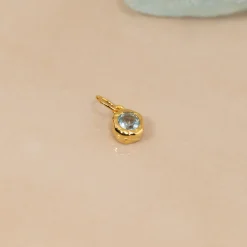 SELENE BLUE TOPAZ GOLDEN PENDANT