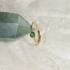 SELENE GREEN AGATE GOLDEN RING