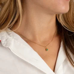 SELENE GREEN AGATE GOLDEN PENDANT