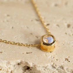 SELENE MOONSTONE GOLDEN FLOATING PENDANT