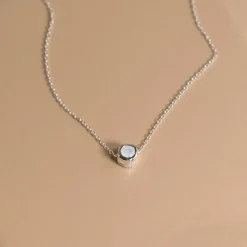 SELENE MOONSTONE SILVER FLOATING PENDANT