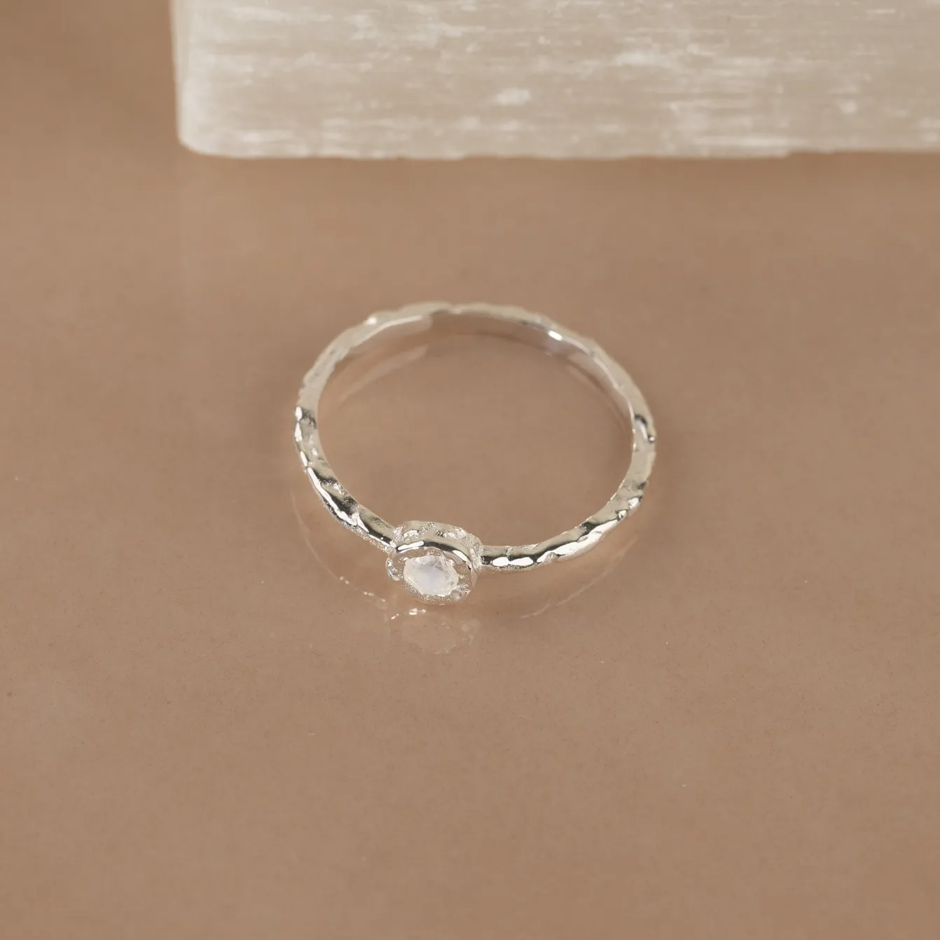 SELENE MOONSTONE SILVER RING