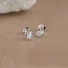 SELENE MOONSTONE SILVER STUD EARRING