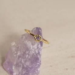 SELENE PURPLE AMETHYST GOLDEN RING