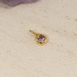 SELENE PURPLE AMETHYST GOLDEN PENDANT